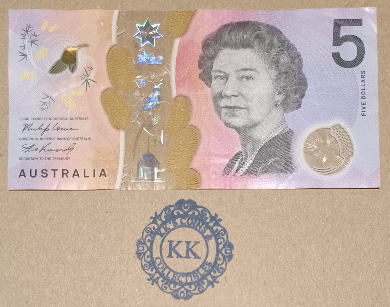 2019 Lowe/Kennedy $5 Banknote Last Prefix EJ19 0050118