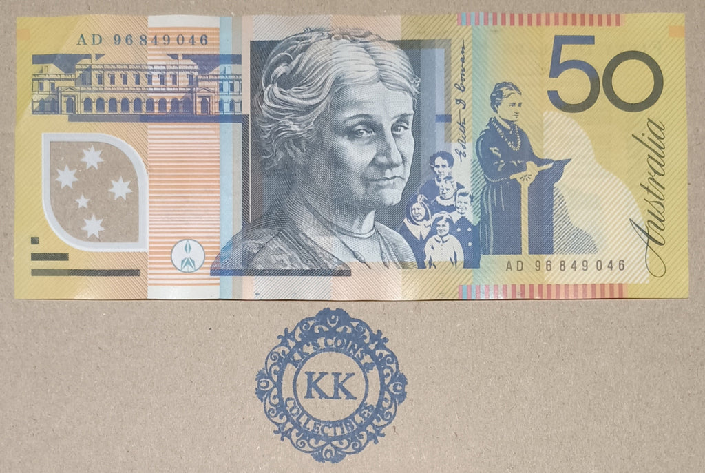 1996 Fraser/Evans $50 General Prefix Banknote AD96 849046
