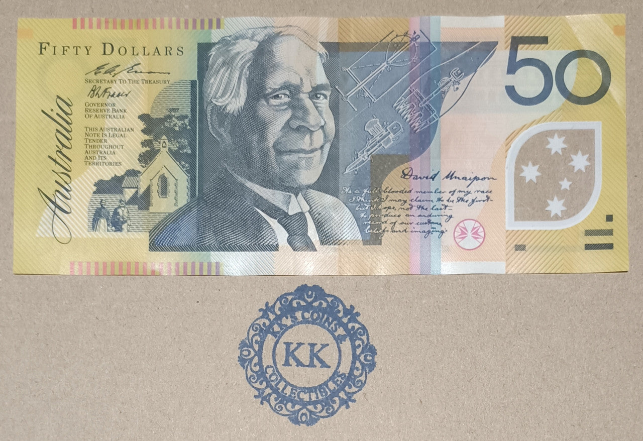 1996 Fraser/Evans $50 General Prefix Banknote AD96 849046