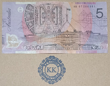 2007 Stevens/Henry $5 Banknote Last Prefix HB07 288361