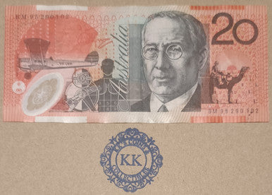 1995 Fraser/Evans $20 Banknote General Prefix BM95 290102
