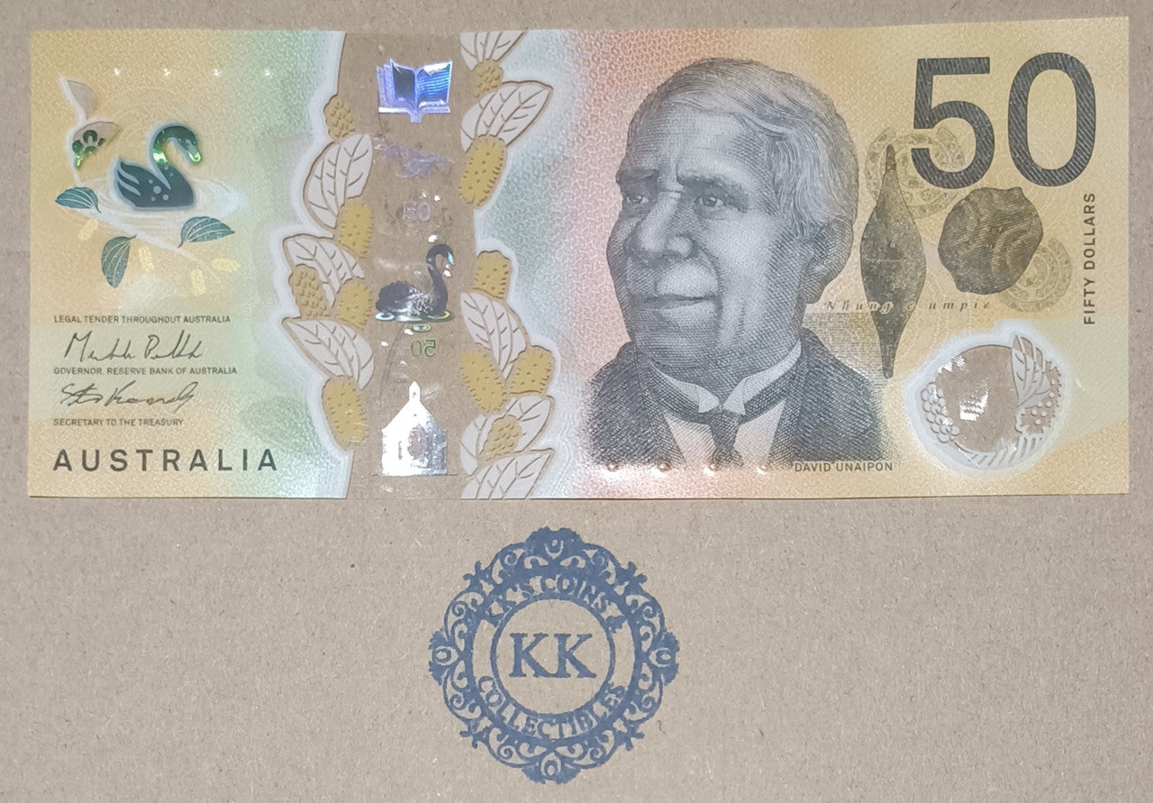 2023 Bullock/Kennedy $50 Banknote First Prefix AA23 1514621
