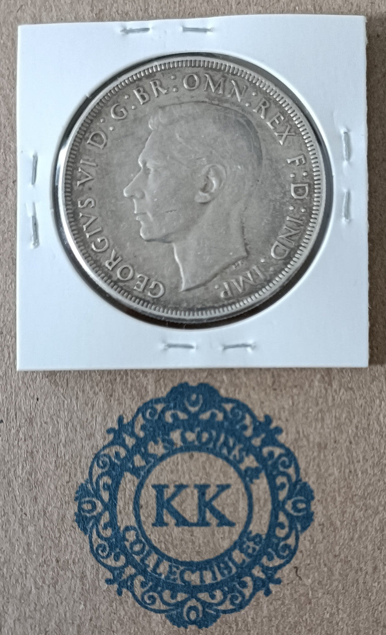 1937 Australia King George VI Crown Silver Coin - 2