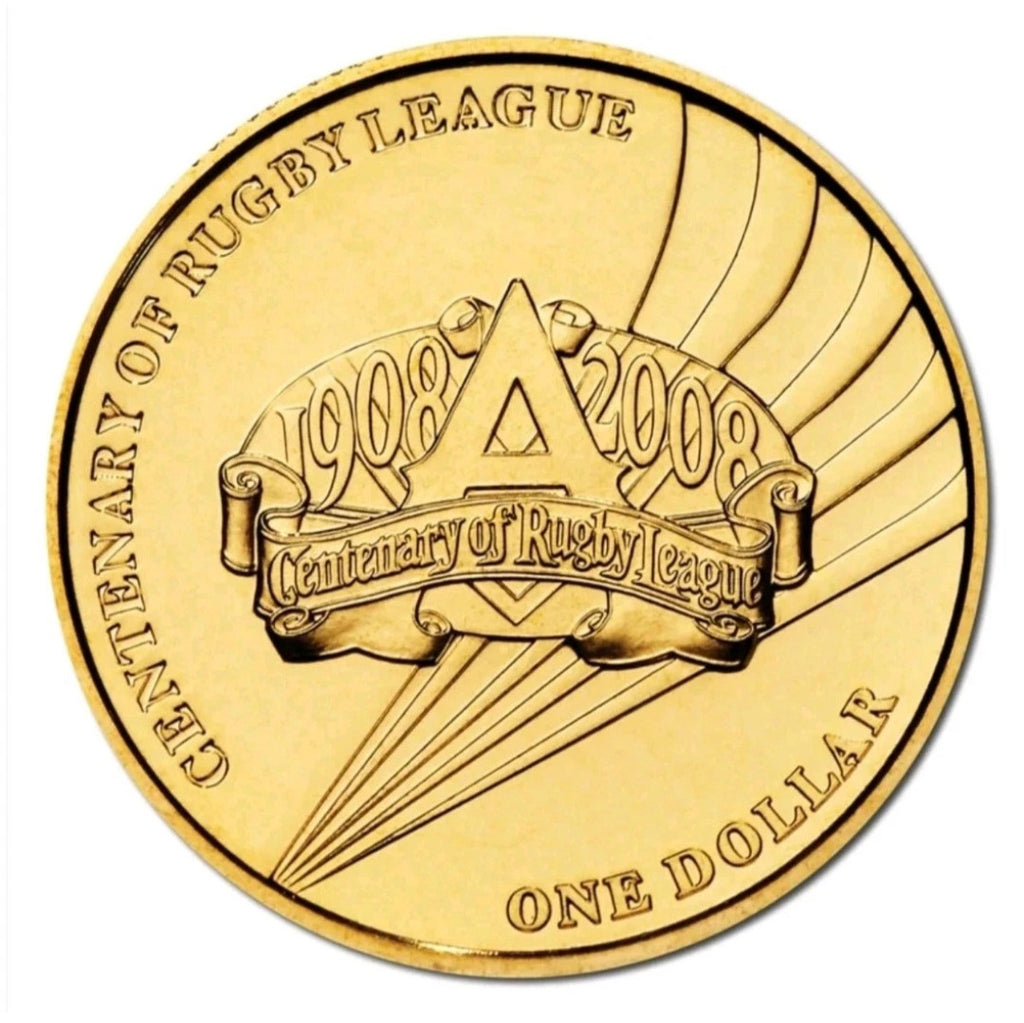 2008 Centenary of Rugby  $1 Uncirculated Coin Royal Australian Mint