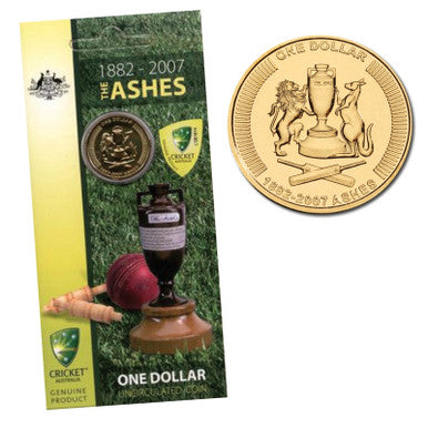 2007 $1 The Ashes Uncirculated Coin by Royal Australian Mint