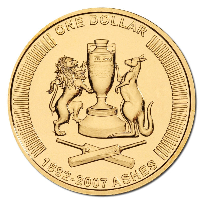 2007 $1 The Ashes Uncirculated Coin by Royal Australian Mint