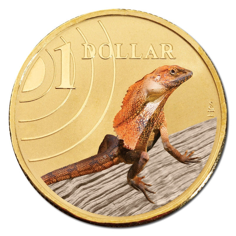 2009 Land Series - Frilled Neck Lizard $1 UNC Coin
