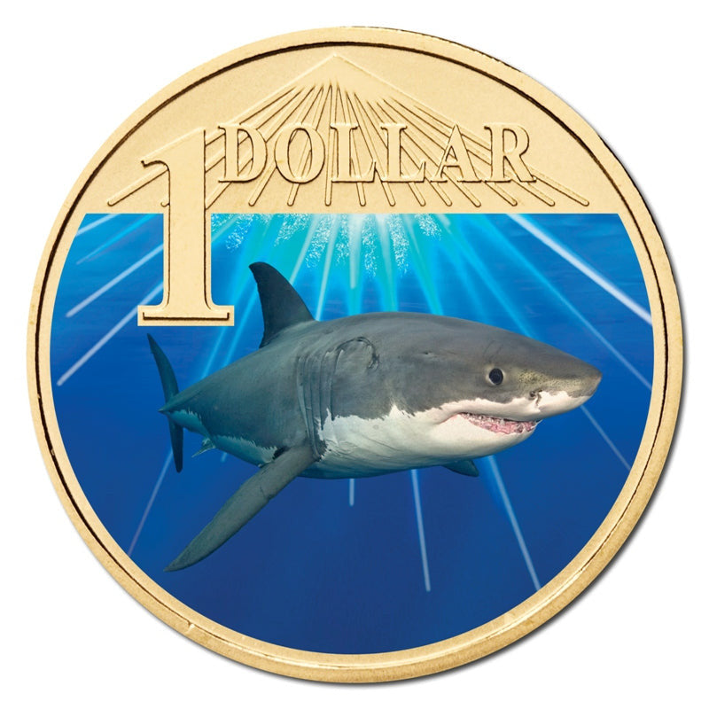 2007 Ocean Series - White Shark $1 UNC Coin