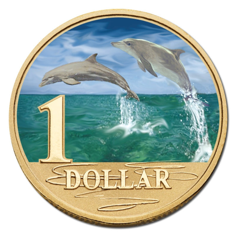 2006 Ocean Series - Bottlenose Dolphins $1 UNC Coin