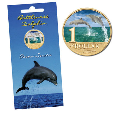 2006 Ocean Series - Bottlenose Dolphins $1 UNC Coin