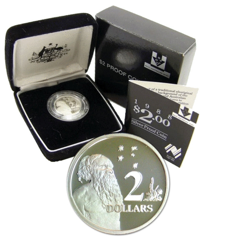 1988 $2 Silver Proof Coin With Box
