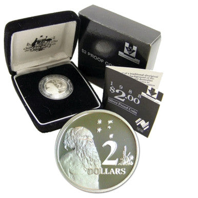 1988 $2 Silver Proof Coin With Box