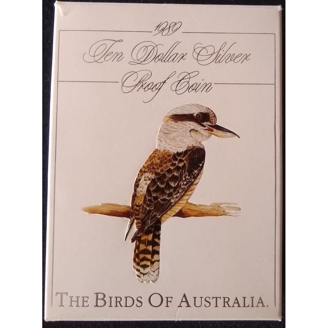 1989 $10 Birds of Australia - Kookaburra Silver Proof Coin