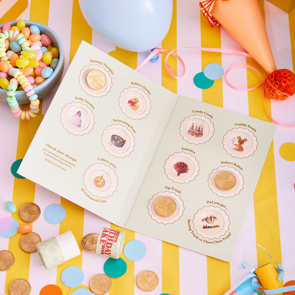 2025 $1 Birthday Cake Ten Coin Collection Tube and Folder