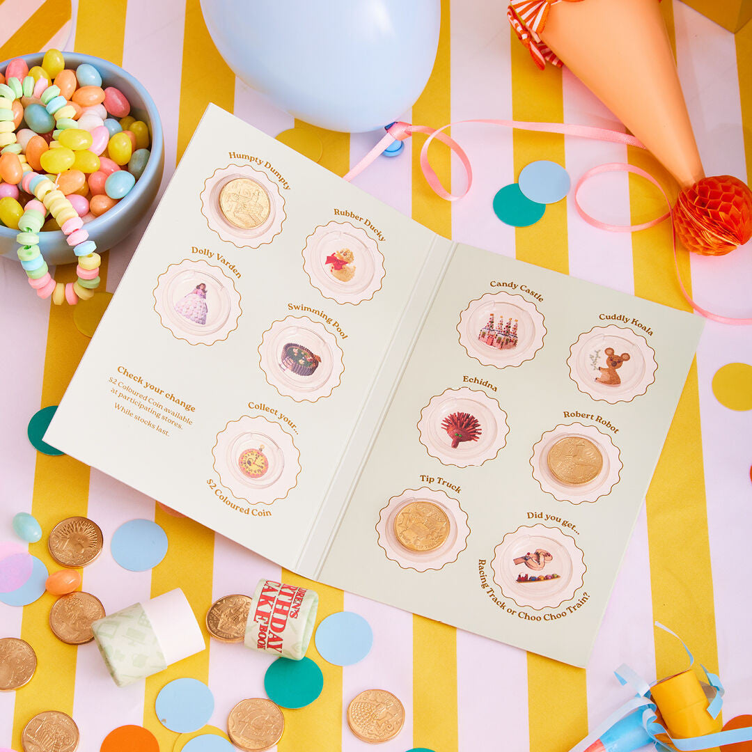 2025 $1 Birthday Cake Ten Coin Collection Tube and Folder