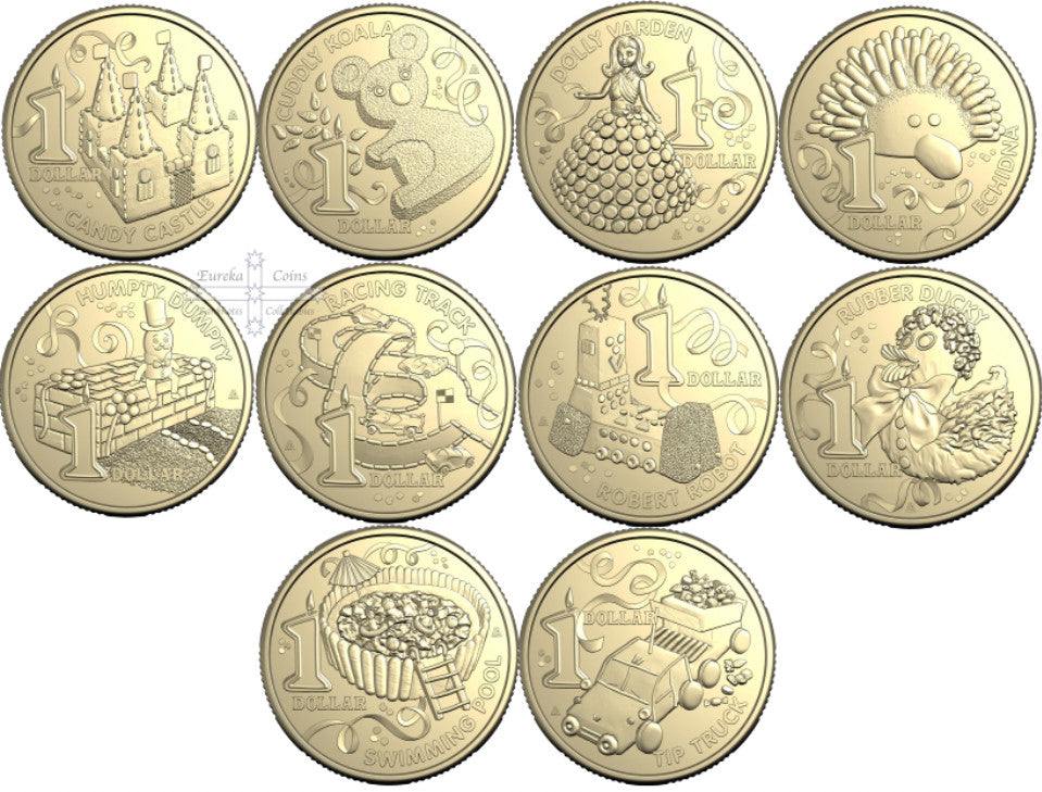 2025 $1 Birthday Cake Ten Coin Collection Tube and Folder