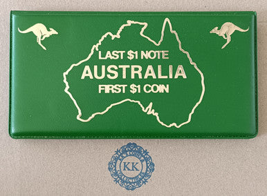 Australia Last $1 Banknote & First $1 Coin Folder