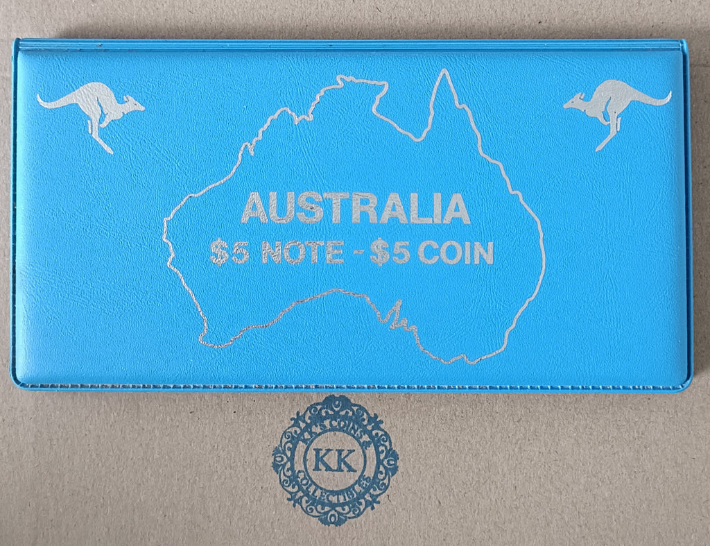 Australia $5 Banknote and $5 Gallipoli Coin Folder