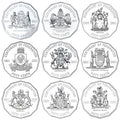 2001 Centenary of Federation 50 cents 9 coins set - Circulated