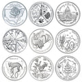 2001 Centenary of Federation 20 cents 9 coin set - Circulated
