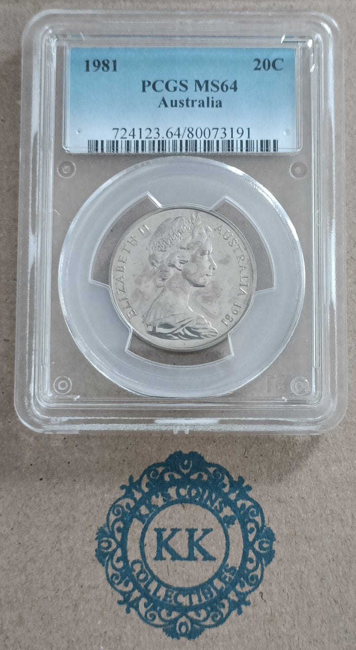 1981 20 Cents UNC Coin PCGS MS64