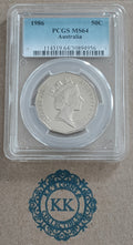 1986 50 Cents UNC Coin PCGS MS64