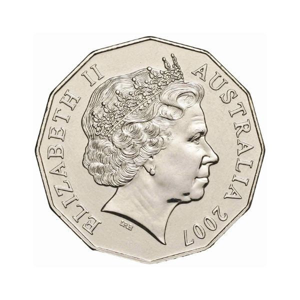 2007 Royal 60th Wedding Anniversary 50 cent coin in card