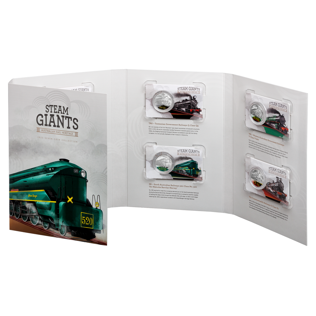 2025 50 Cents Steam Giants 7 Coin set