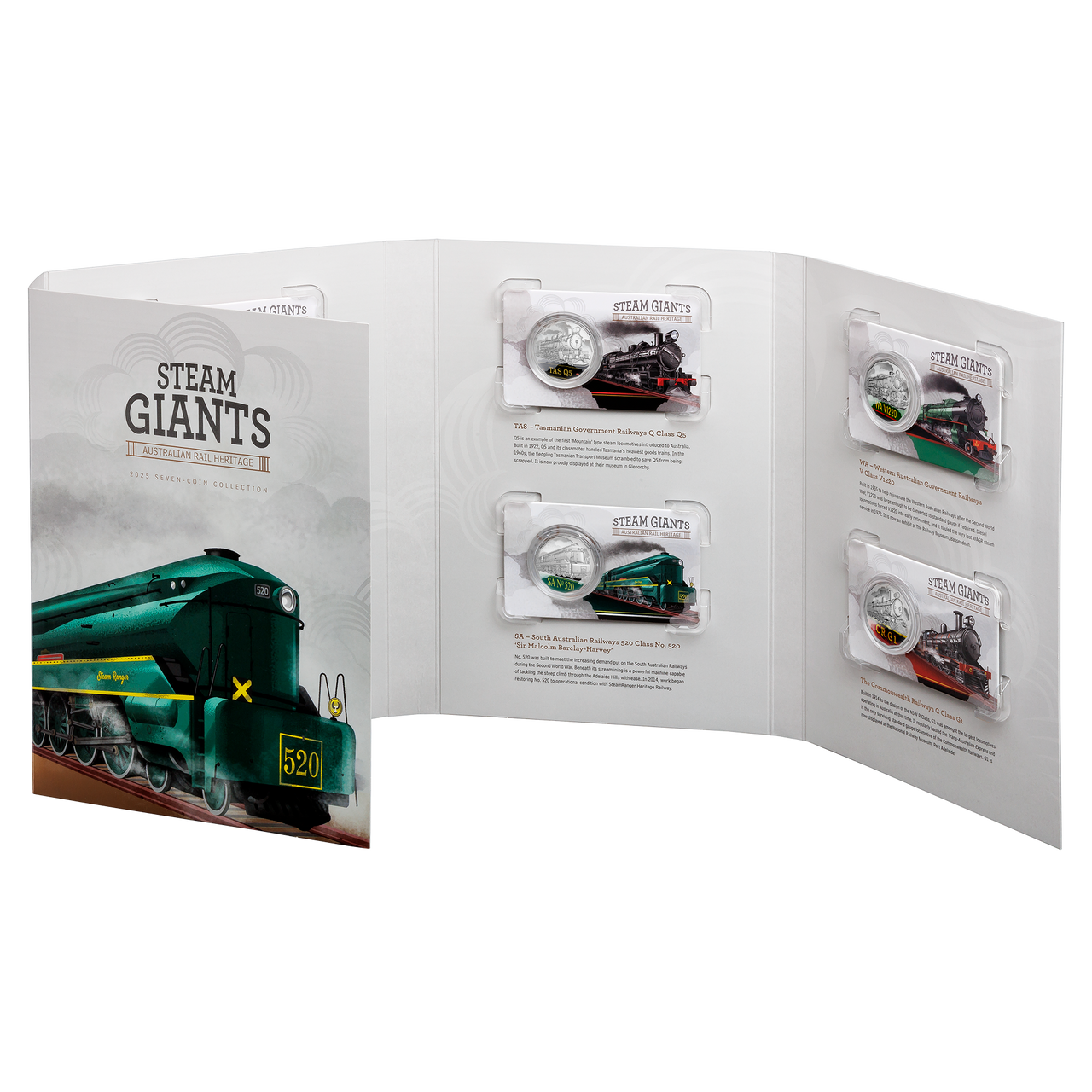 2025 50 Cents Steam Giants 7 Coin set