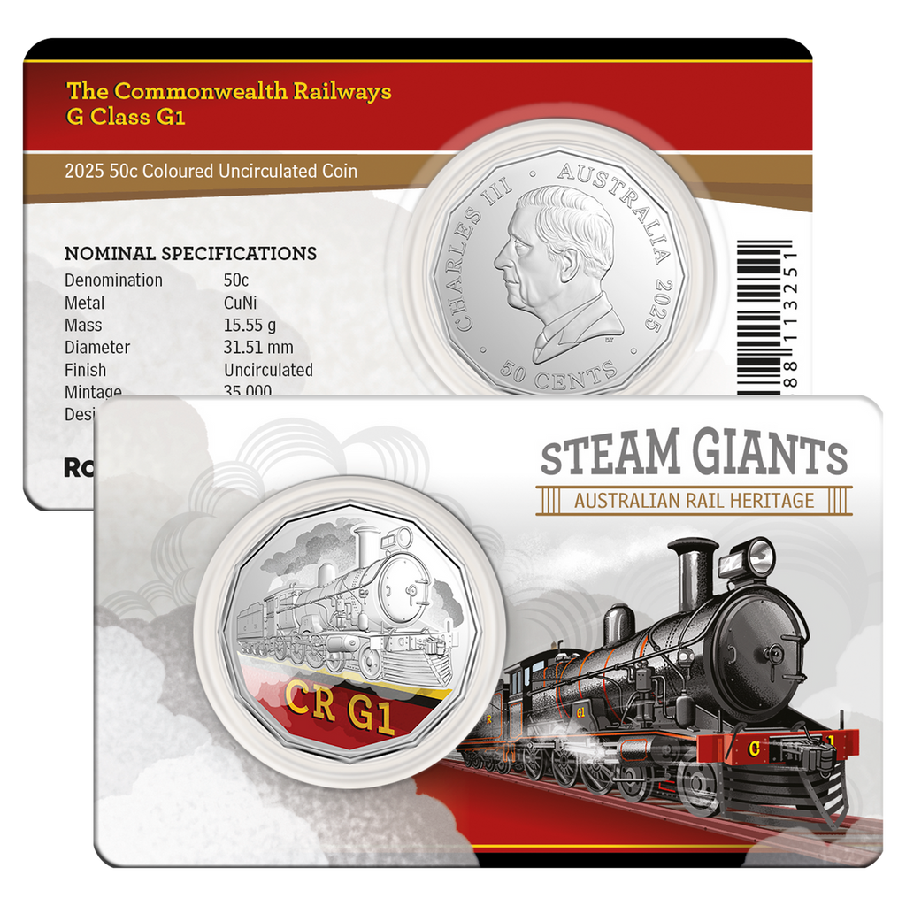 2025 50 Cents Steam Giants 7 Coin set