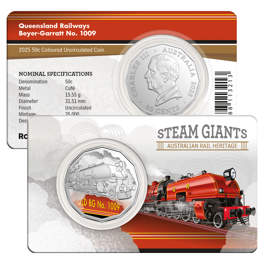 2025 50 Cents Steam Giants 7 Coin set