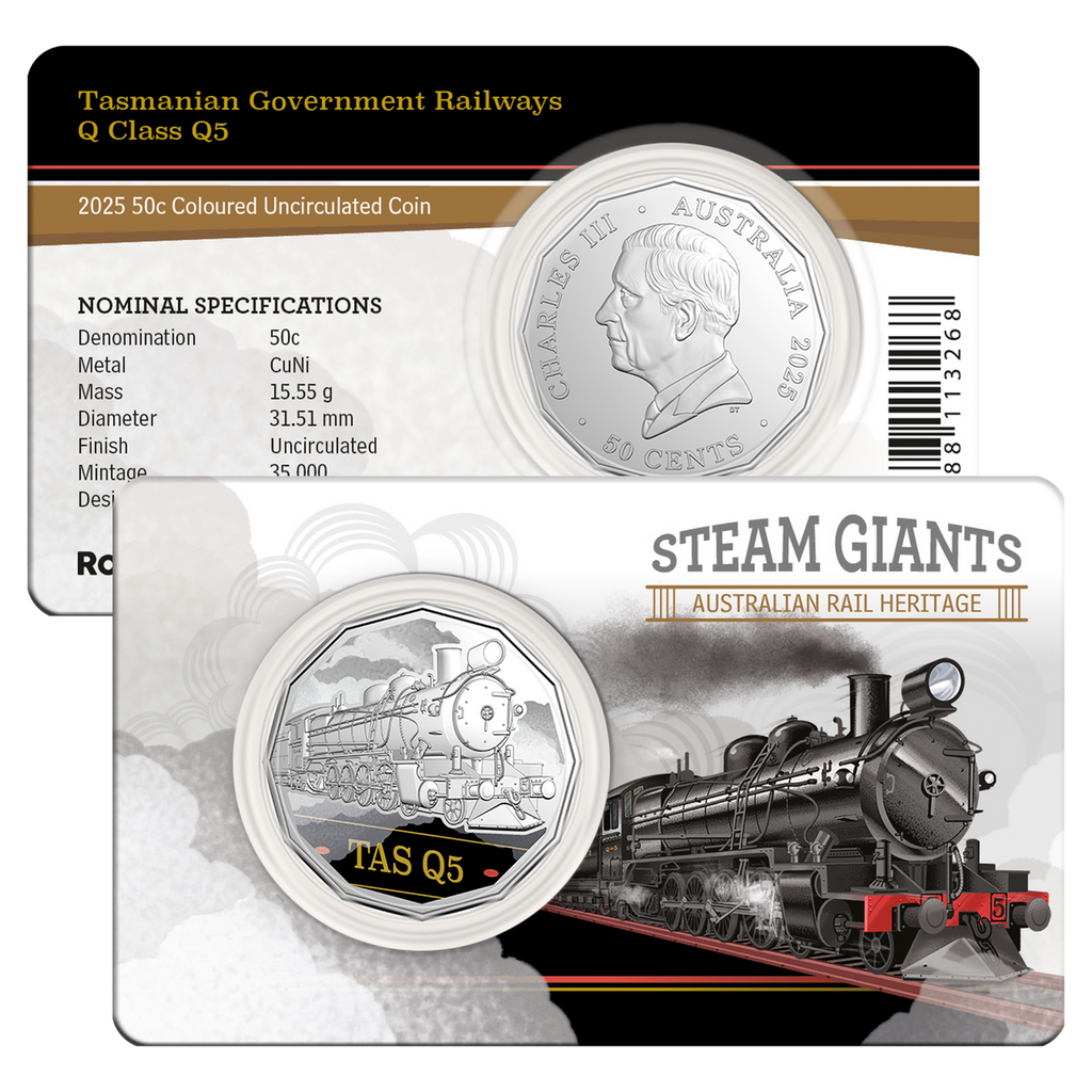 2025 50 Cents Steam Giants 7 Coin set