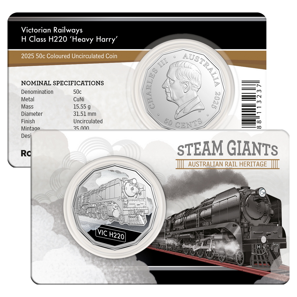 2025 50 Cents Steam Giants 7 Coin set