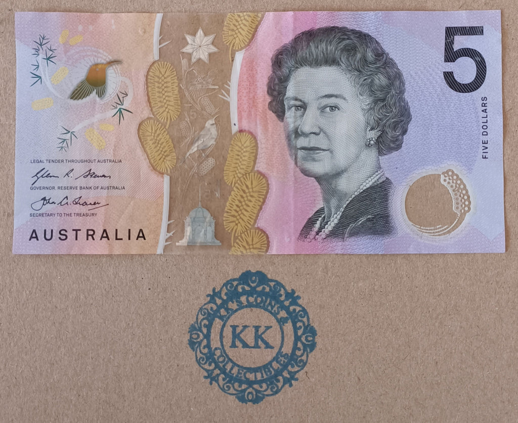 2016 Australia $5 8 Digit RADAR Banknote CC1 63833836