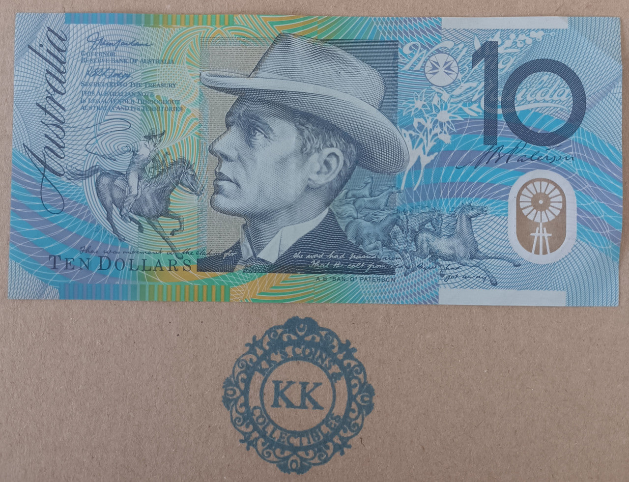 2002 Australia $10 8 Digit RADAR Banknote CI 02366320