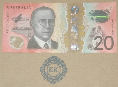 2019 Australia $20 7 Digit RADAR Banknote CB19 1939391