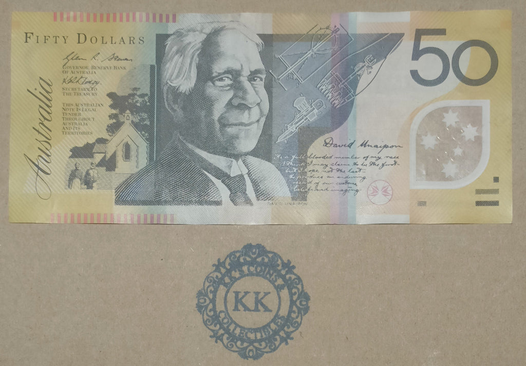 2008 Australia $50 First Prefix Banknote AA08 999301 High Number
