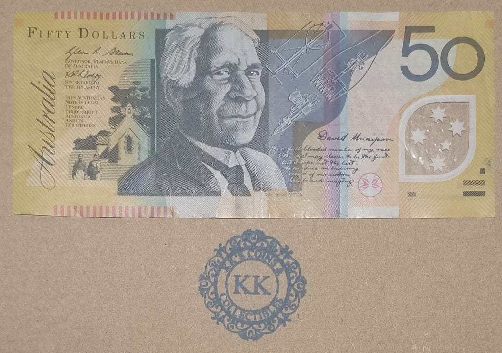 2007 Australia $50 Last Prefix Banknote DA07 059114