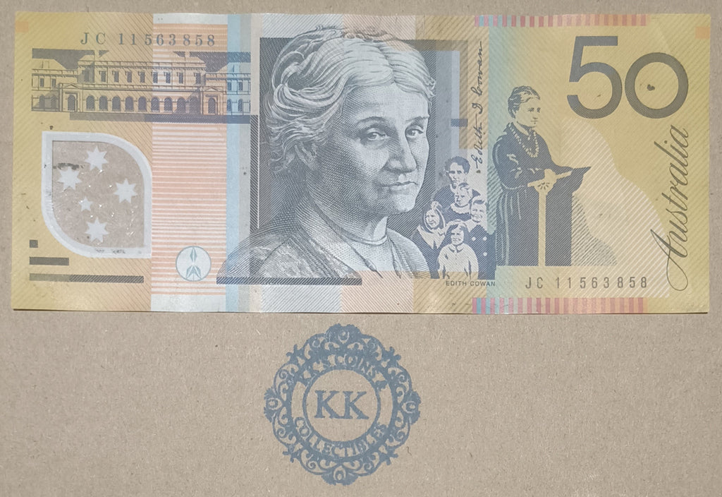 2011 Australia $50 Last Prefix Banknote JC11 563858 Less than 500k printed
