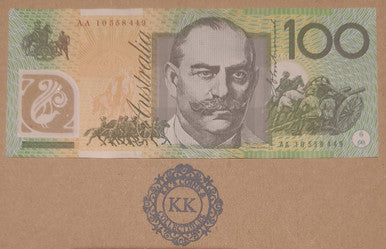 2010 Australia $100 First Prefix Banknote AA10 558449