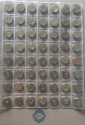 56 x Assorted $2 Coloured Coins with Coin Page