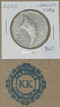 2000 Millennium 50 Cents Coin - Incused