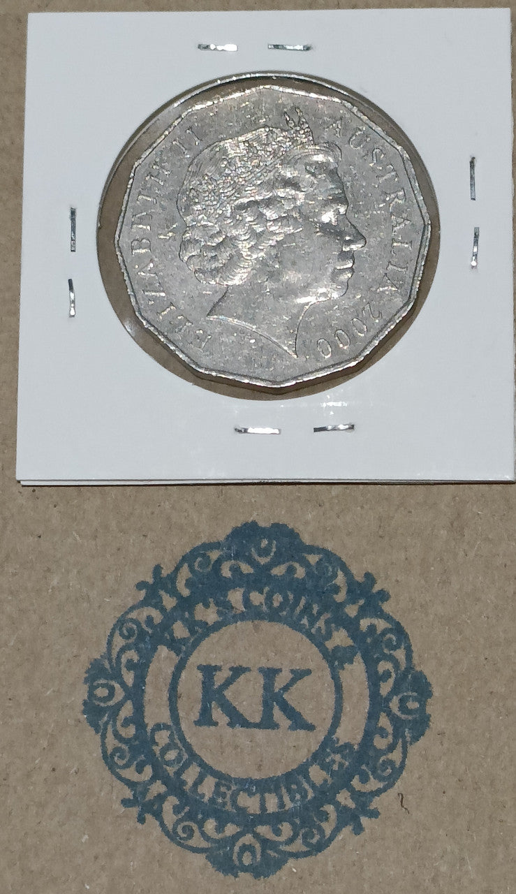 2000 Millennium 50 Cents Coin - Incused