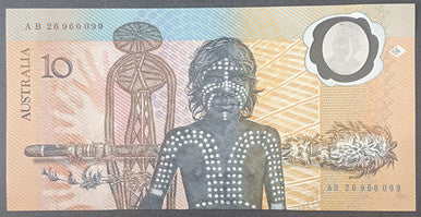 1988 Australian Bicentennial $10 Polymer Banknote AB26 966099
