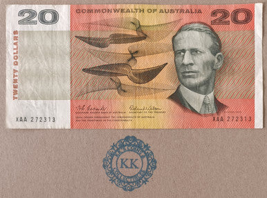 1966 Australia $20 Coombs Wilson First Prefix XAA 272313
