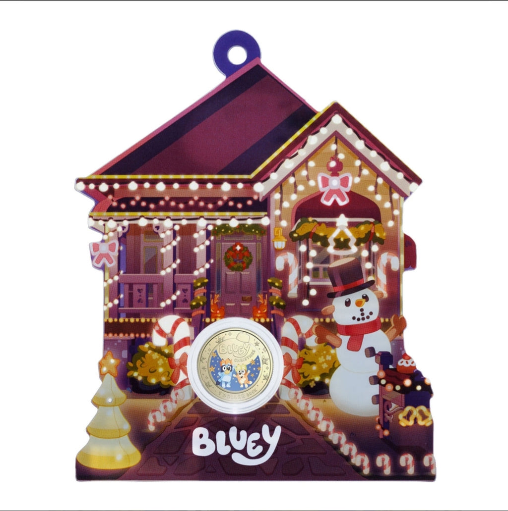 2025 Bluey Christmas $1 coin in card