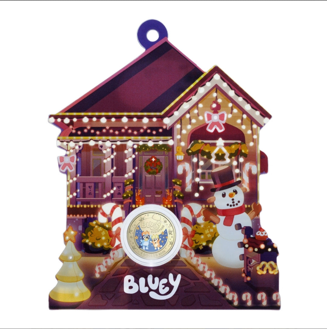 2025 Bluey Christmas $1 coin in card