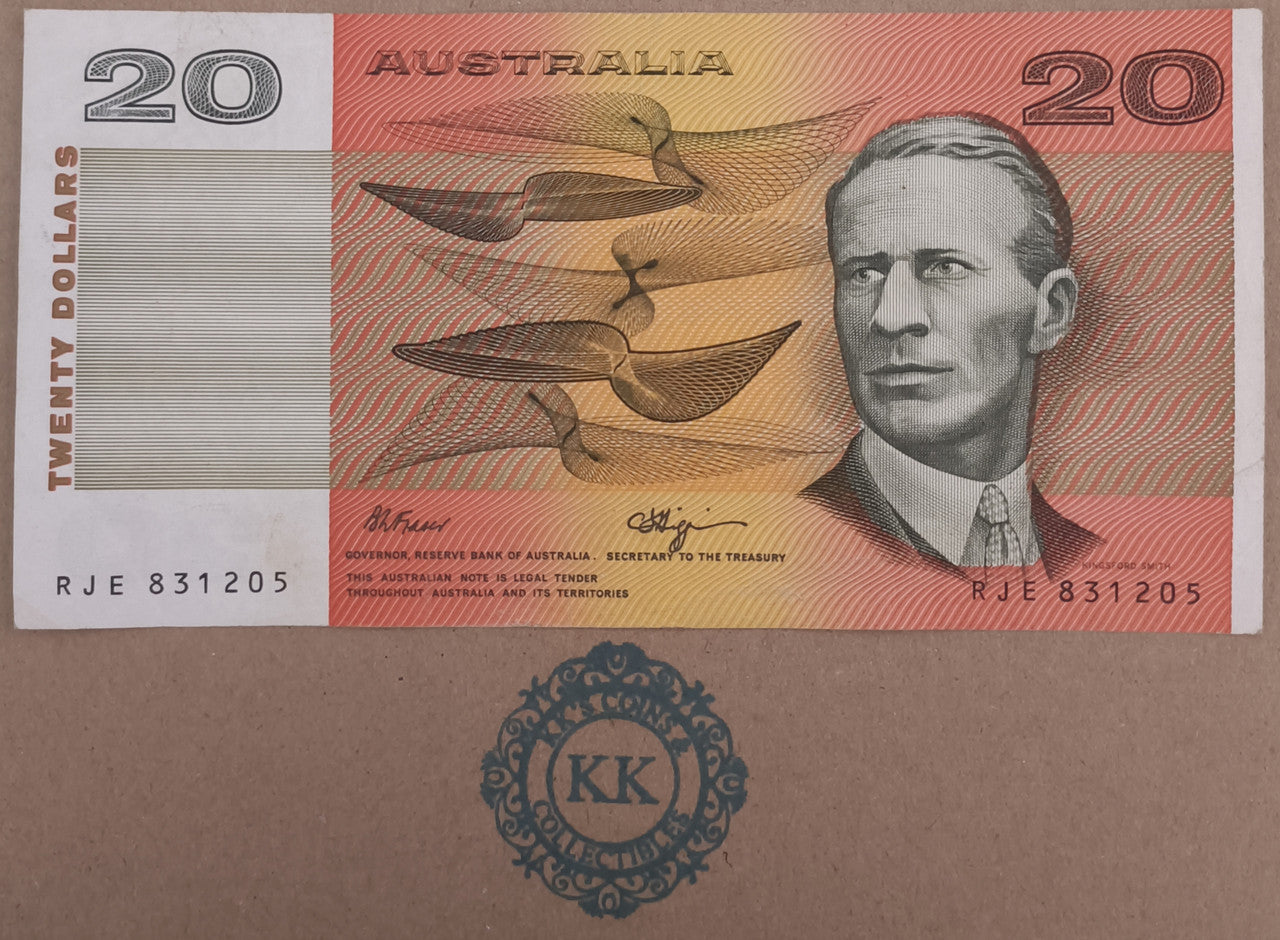 1989 Australia $20 Banknote Fraser Higgins RJE 831205