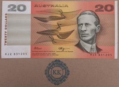 1989 Australia $20 Banknote Fraser Higgins RJE 831205