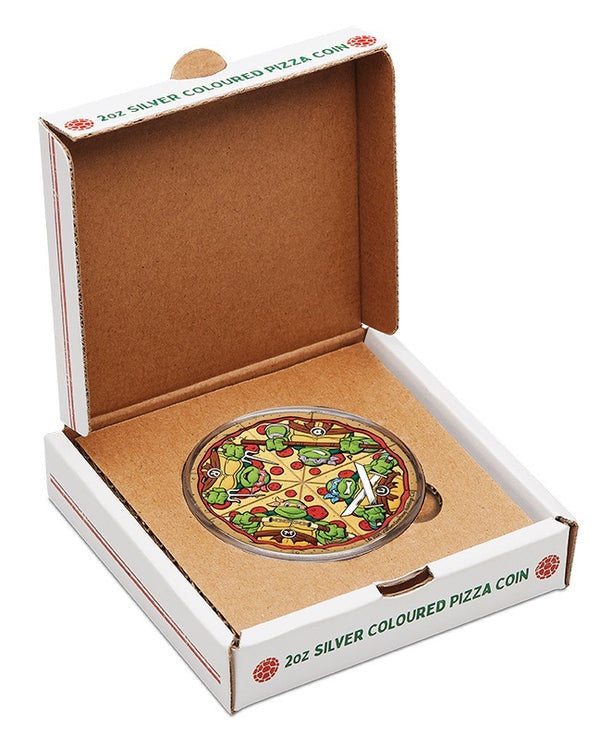 2025 Teenage Mutant Ninja Turtles 2oz Silver Coloured Pizza Coin